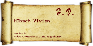 Hübsch Vivien névjegykártya